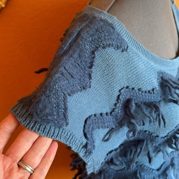 Anthropologie Yellow Bird Fringed Sweater - Picture 7 of 10